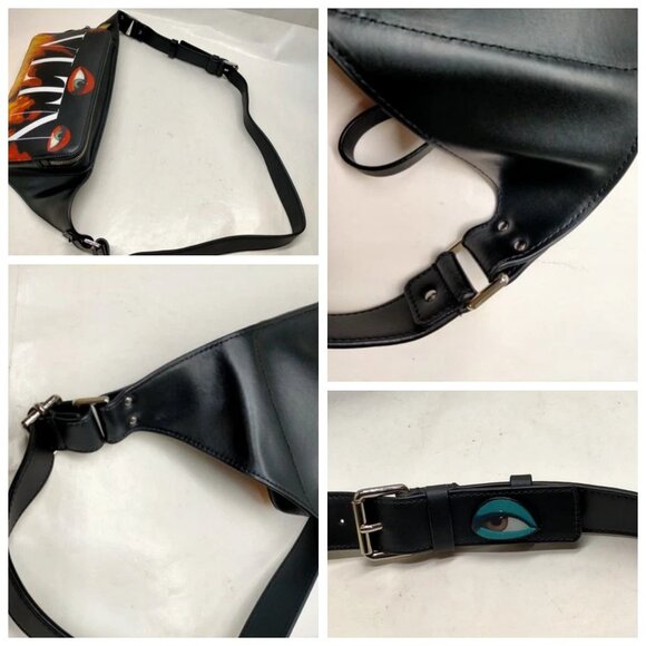 Valentino Garavani Waist Pouch Black PVC 450-060225 - Picture 7 of 13